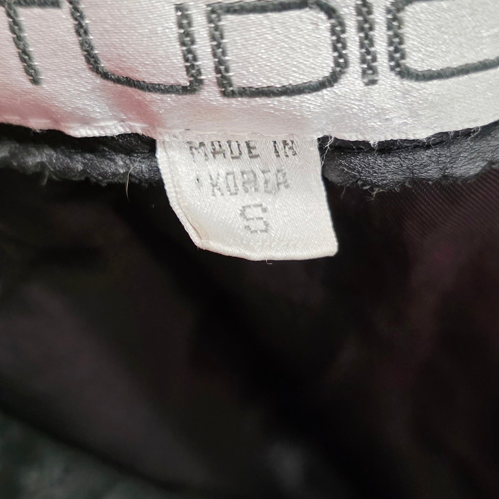 Vintage Pelle Studio Black Leather Paisley Jacket Blazer Womens Size Small 80's - Picture 7 of 10